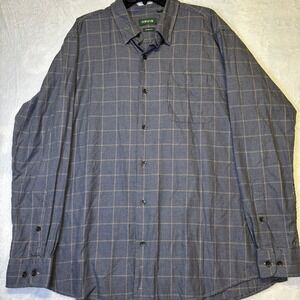 Orvis Shirt Men XL Black Plaid Country Twill Long Sleeve Button Down Up